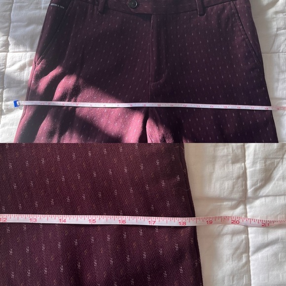 Scotch & Soda Men's Burgundy Classic Chino Trouser 28/32 - Picture 14 of 14